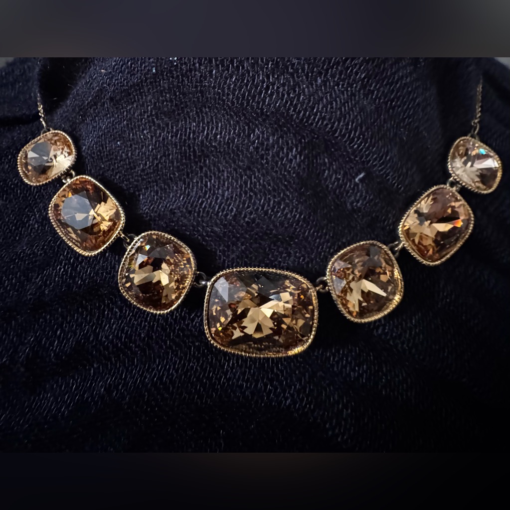 Touchstone By Swarovski Golden Glow Necklace